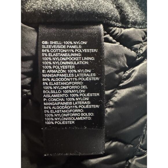 The North Face Womens ThermoBall Hybrid Hooded Black Gray Jacket Size Large Coat - Picture 9 of 10